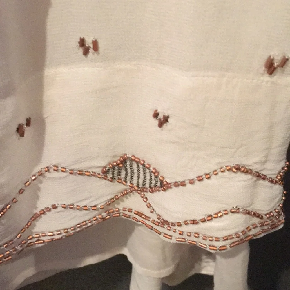 New Free people embellished v neck tunic - Picture 5 of 6